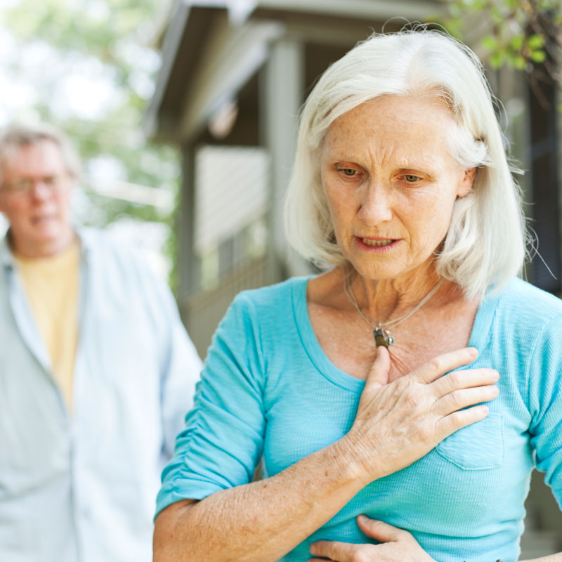 lady holding her heart