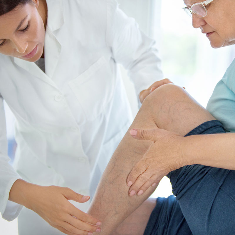 The doctor checked the veins of a patient at Arizona Vein & Laser Institute in Phoenix.