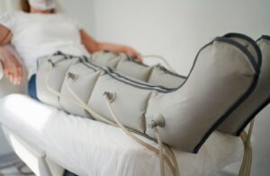 A lady having compression therapy in Phoenix